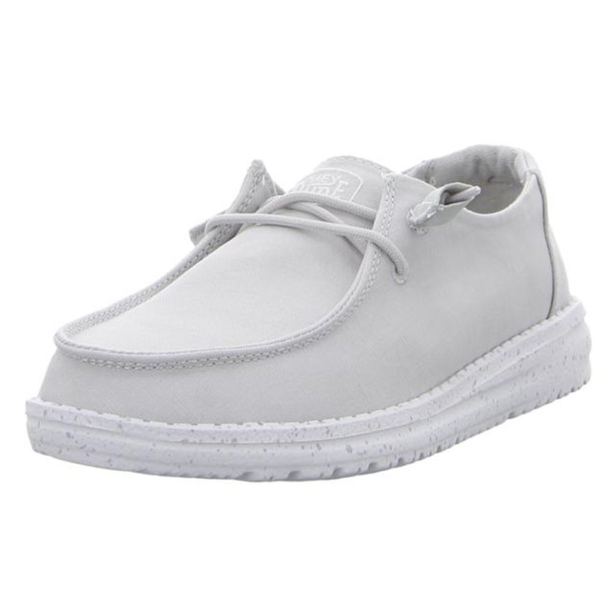 Damen Hey Dude Schnurschuhe | Hey Dude - Schnurschuhe - Wendy Slub Canvas - Light Grey