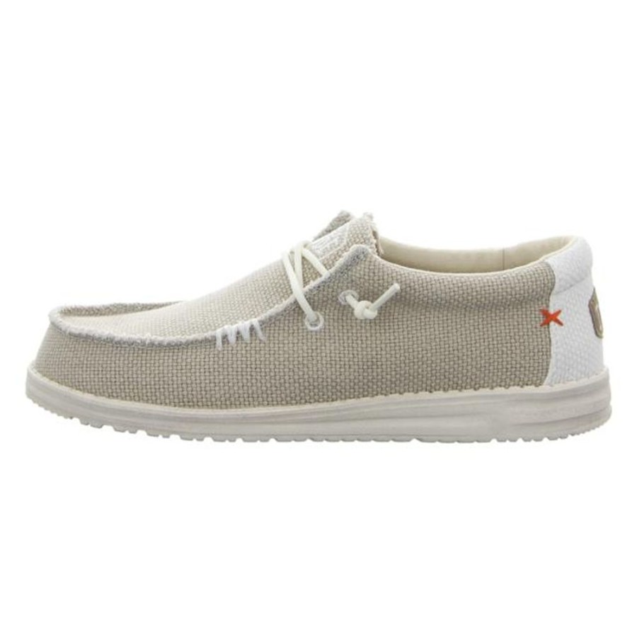 Herren Hey Dude Schnurschuhe | Hey Dude - Schnurschuhe - Wally Braided - Off White