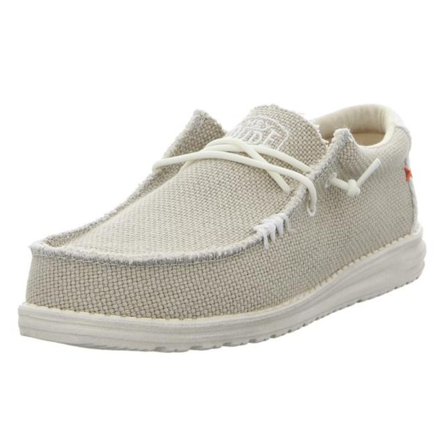 Herren Hey Dude Schnurschuhe | Hey Dude - Schnurschuhe - Wally Braided - Off White