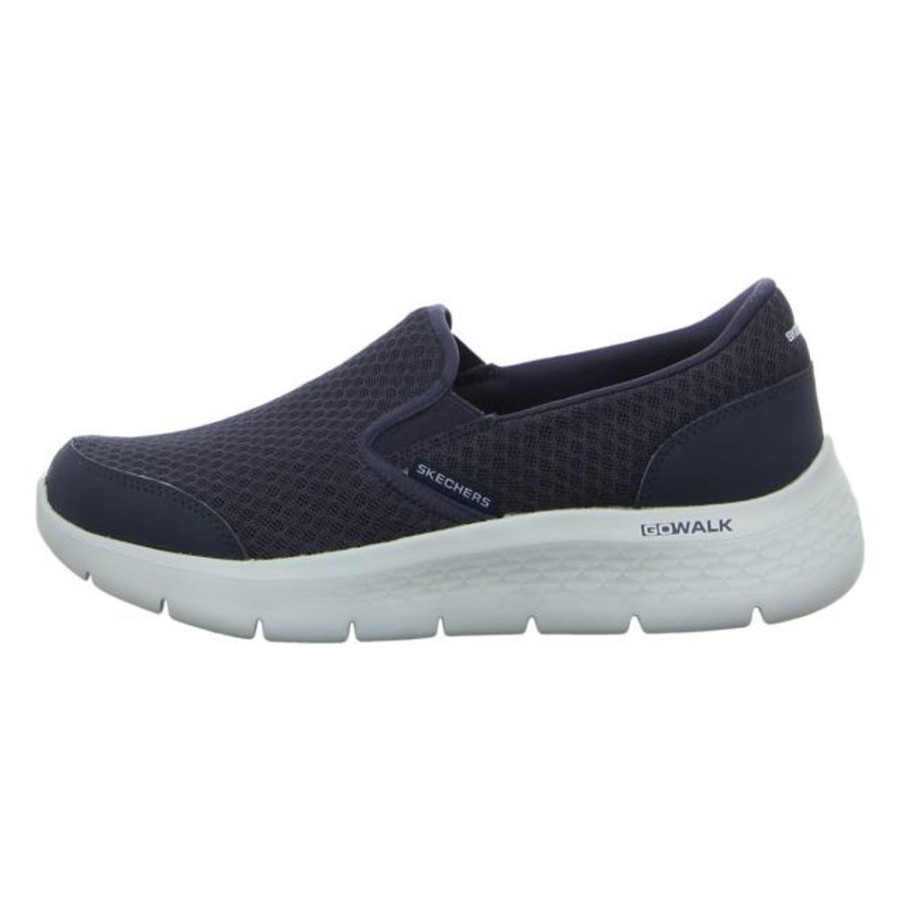 Herren Skechers Halbschuhe | Skechers - Slipper - Go Walk Flex - Navy/Gray