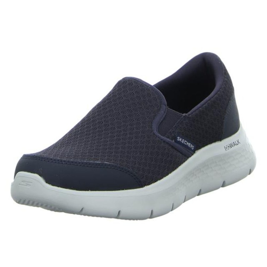 Herren Skechers Halbschuhe | Skechers - Slipper - Go Walk Flex - Navy/Gray