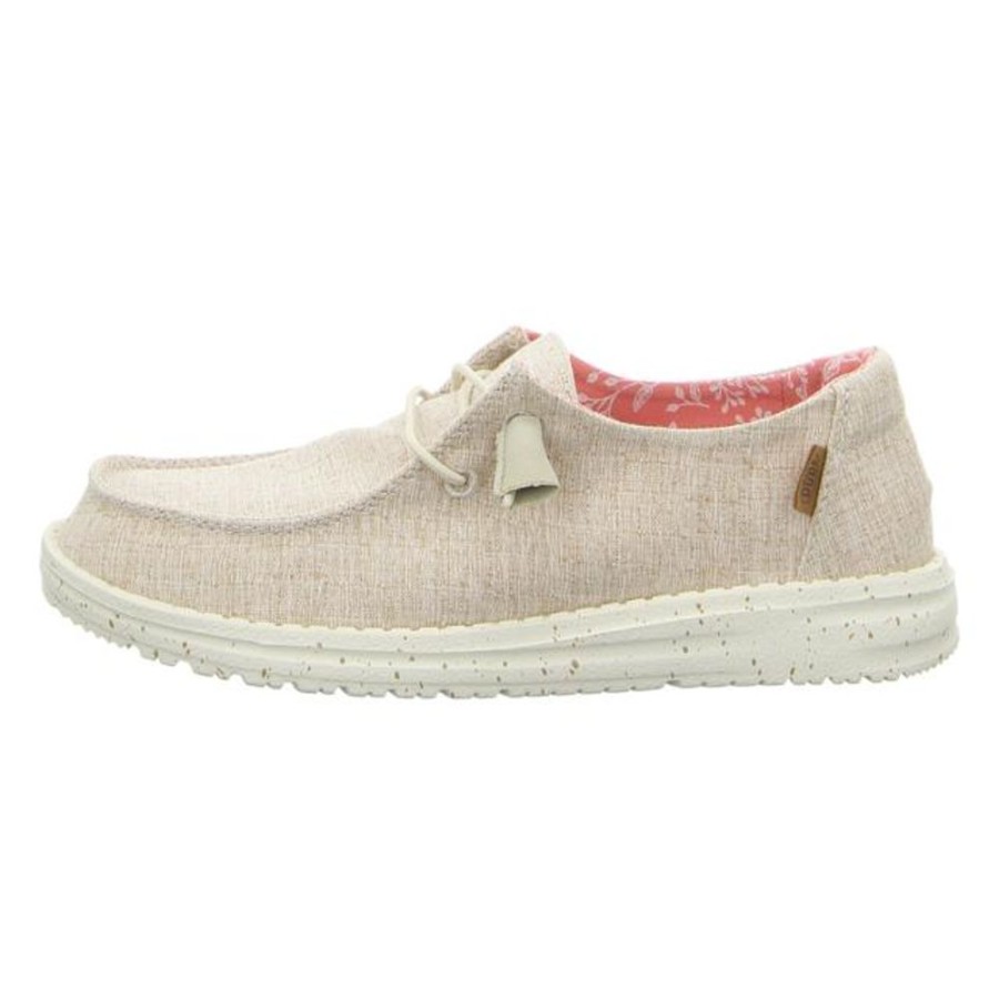 Damen Hey Dude Schnurschuhe | Hey Dude - Schnurschuhe - Wendy Chambray - Hellbraun