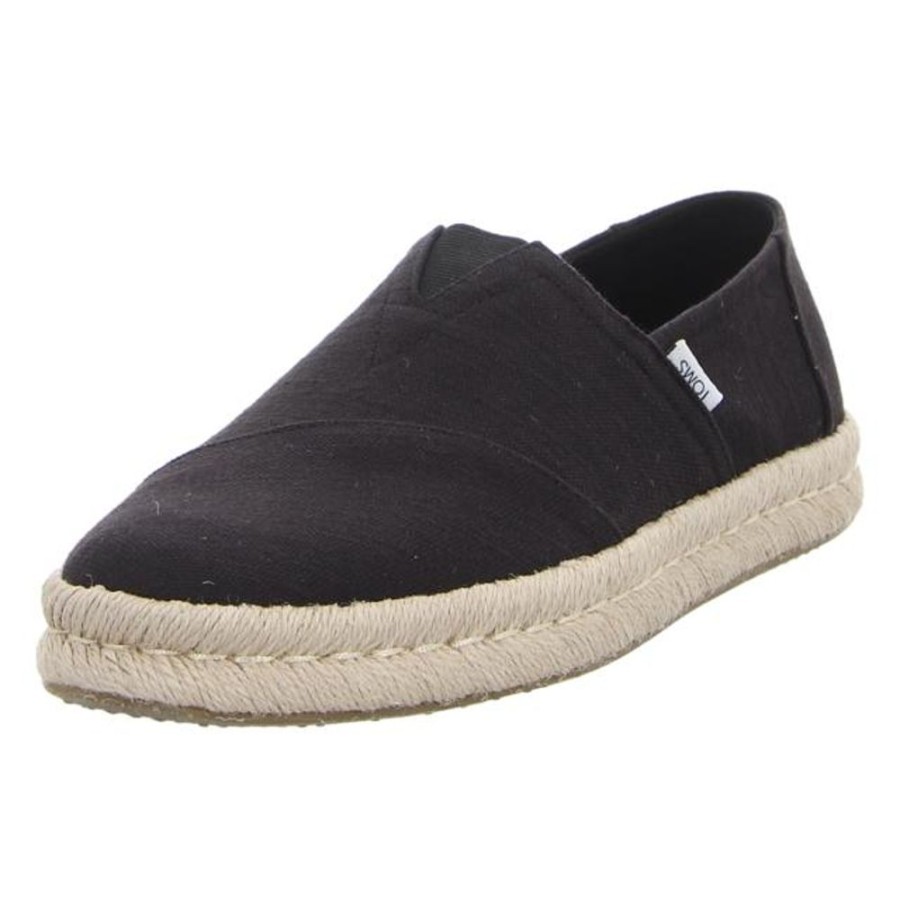 Herren TOMS Halbschuhe | Toms - Slipper - Alp Rope 2.0 - Black